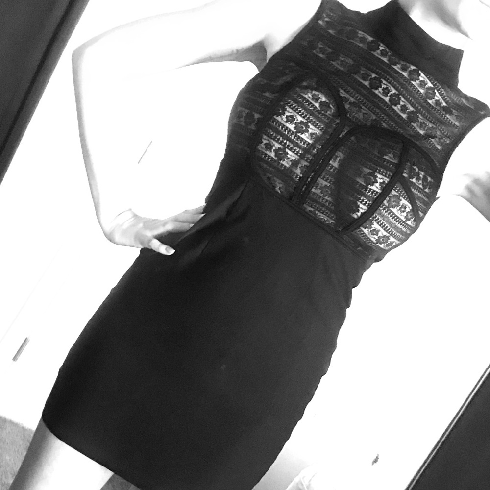 Sheer little black dress